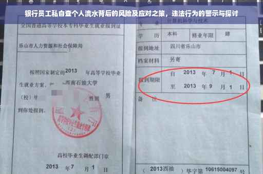 银行员工私自查个人流水背后的风险及应对之策，违法行为的警示与探讨