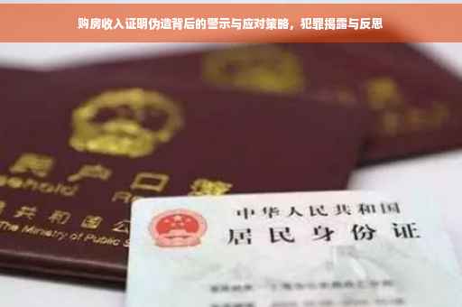 购房收入证明伪造背后的警示与应对策略，犯罪揭露与反思