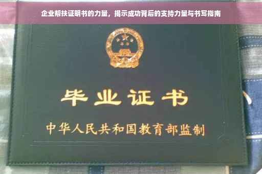 企业帮扶证明书的力量，揭示成功背后的支持力量与书写指南