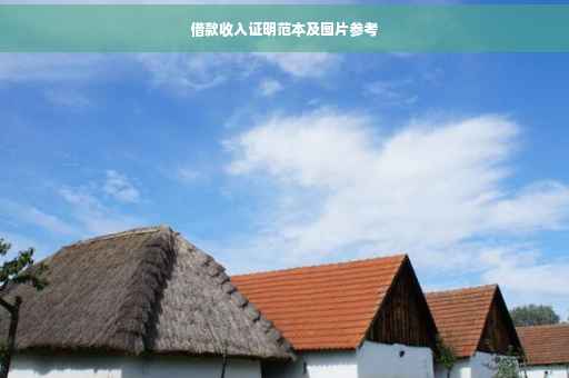 借款收入证明范本及图片参考