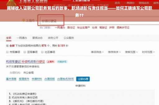 揭秘收入证明公司职务背后的故事，职场进阶与责任担当——如何正确填写公司职务??
