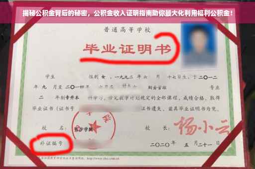 揭秘公积金背后的秘密，公积金收入证明指南助你最大化利用福利公积金！