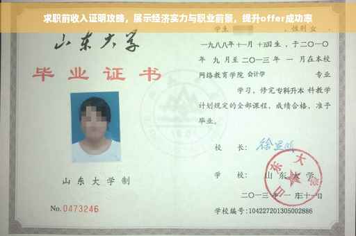 求职前收入证明攻略，展示经济实力与职业前景，提升offer成功率