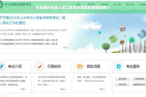 农业银行代发人员工资流水详解及查询指南??