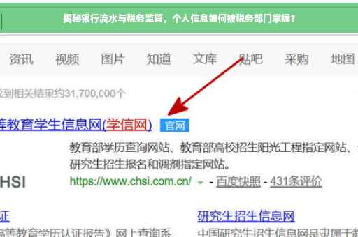 揭秘银行流水与税务监管，个人信息如何被税务部门掌握？