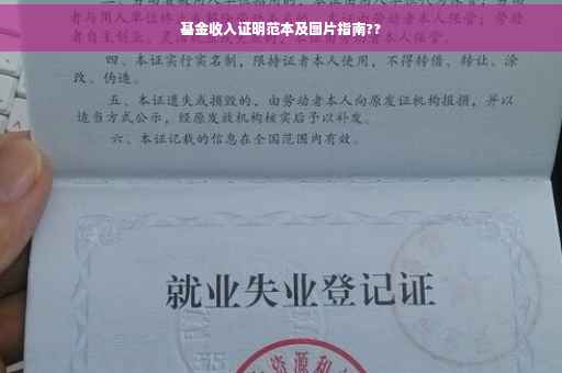 基金收入证明范本及图片指南??