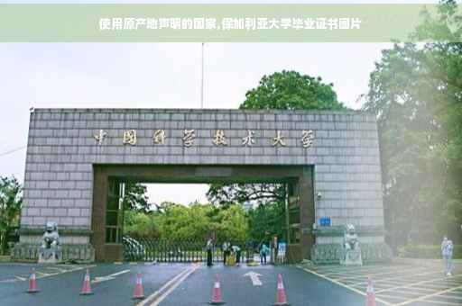 使用原产地声明的国家,保加利亚大学毕业证书图片