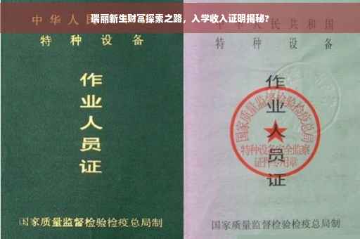 瑞丽新生财富探索之路，入学收入证明揭秘?