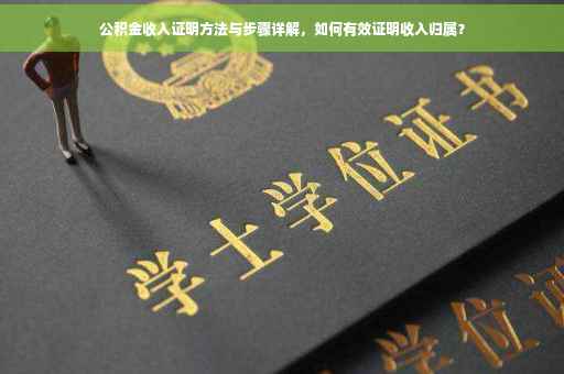 公积金收入证明方法与步骤详解，如何有效证明收入归属？