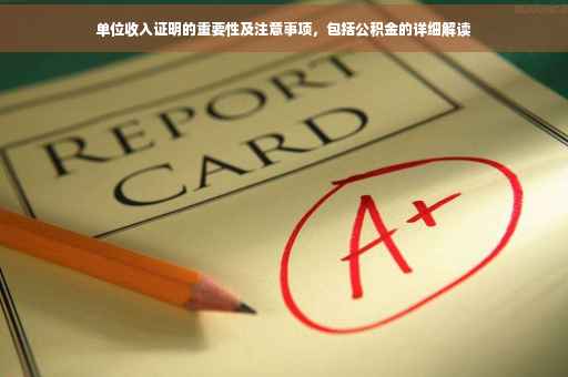 单位收入证明的重要性及注意事项，包括公积金的详细解读