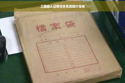 工程收入证明范本及其图片指南