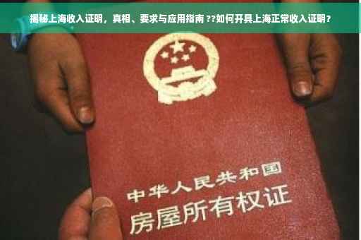 揭秘上海收入证明,真相、要求与应用指南 ??如何开具上海正常收入证明? 揭秘上海收入证明,真相、要求与应用指南 ??如何开具上海正常收入证明?