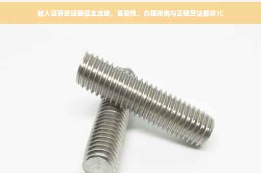 收入证明签证翻译全攻略，重要性、办理指南与正确写法解析?✨