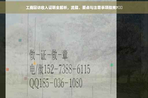 工商回访收入证明全解析，流程、要点与注意事项指南?⚡️