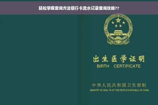 轻松掌握查询方法银行卡流水记录查询攻略??