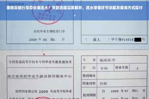 面签后银行是否会查流水？贷款流程深度解析，流水审查环节详解及查询方式探讨。