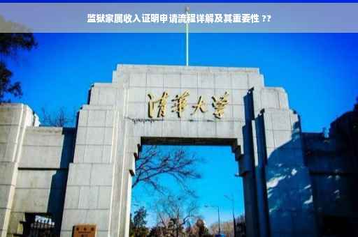 监狱家属收入证明申请流程详解及其重要性 ??