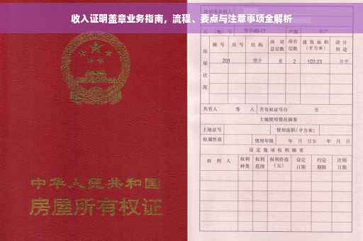 收入证明盖章业务指南，流程、要点与注意事项全解析
