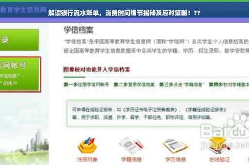 解读银行流水账单，消费时间细节揭秘及应对策略！??