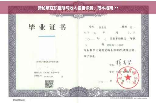 新加坡在职证明与收入报告详解，范本指南 ??