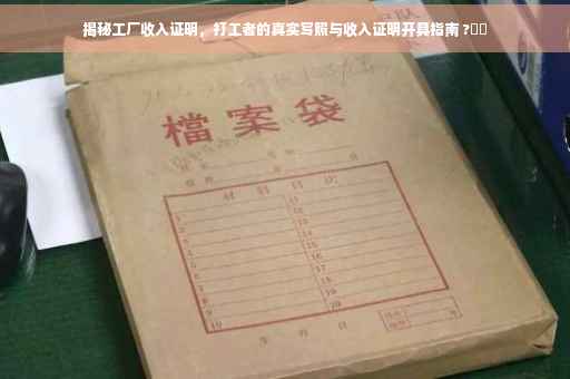 揭秘工厂收入证明，打工者的真实写照与收入证明开具指南 ?⚡️