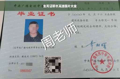 生死证明书高清图片大全