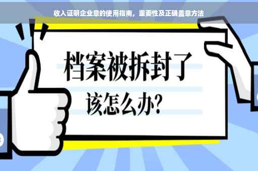 收入证明企业章的使用指南，重要性及正确盖章方法