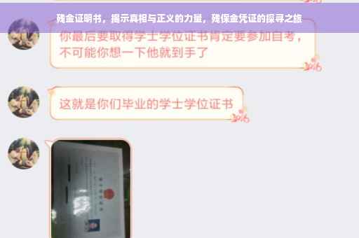 残金证明书，揭示真相与正义的力量，残保金凭证的探寻之旅