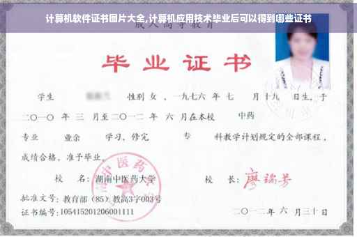 计算机软件证书图片大全,计算机应用技术毕业后可以得到哪些证书