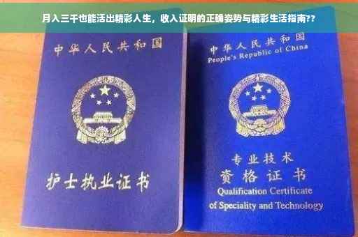 月入三千也能活出精彩人生，收入证明的正确姿势与精彩生活指南??