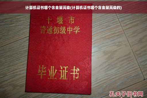 计算机证书哪个含金量高些(计算机证书哪个含金量高些的)