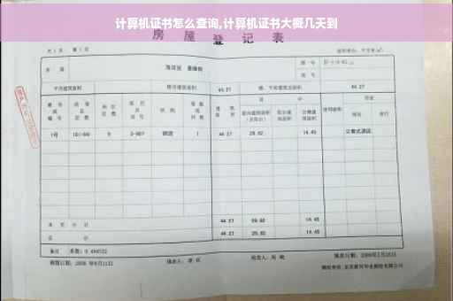 计算机证书怎么查询,计算机证书大概几天到