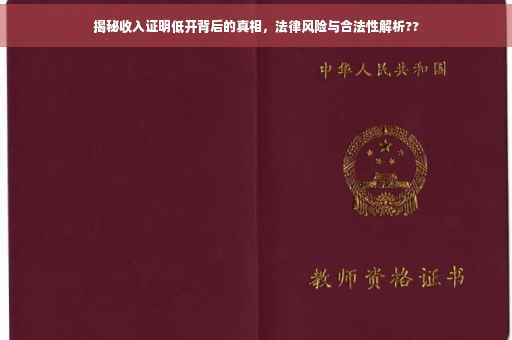 揭秘收入证明低开背后的真相，法律风险与合法性解析??