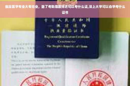 临床医学专业大专毕业，除了考助理医师还可以考什么证,没上大学可以自学考什么证书