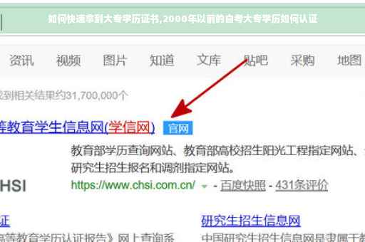 如何快速拿到大专学历证书,2000年以前的自考大专学历如何认证