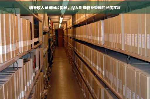 物业收入证明图片揭秘，深入剖析物业管理的经济实质