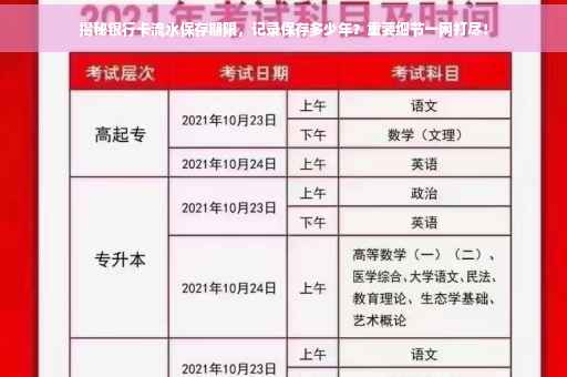 揭秘银行卡流水保存期限，记录保存多少年？重要细节一网打尽！