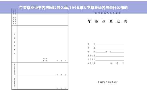 中专毕业证书内芯图片怎么弄,1998年大学毕业证内芯是什么样的