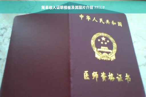 简易收入证明模板及其图片介绍 ??⚡️?