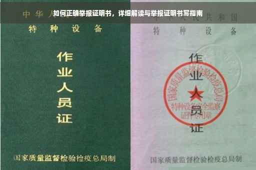 如何正确举报证明书，详细解读与举报证明书写指南