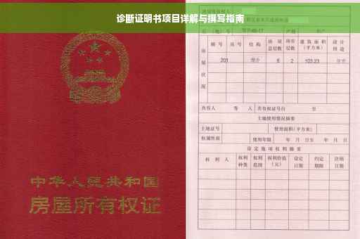诊断证明书项目详解与撰写指南