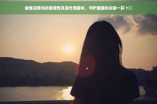 病情证明书的重要性及其作用解析，守护健康的关键一环 ?⚡️