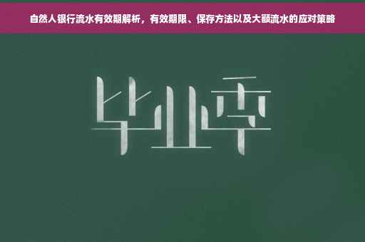 自然人银行流水有效期解析，有效期限、保存方法以及大额流水的应对策略
