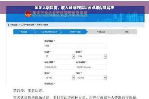 国企入职指南，收入证明的撰写要点与深度解析