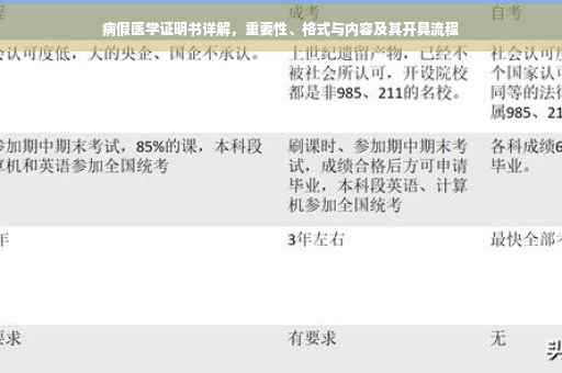 病假医学证明书详解，重要性、格式与内容及其开具流程