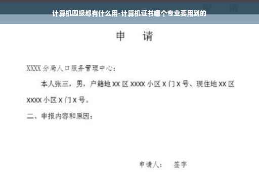 计算机四级都有什么用-计算机证书哪个专业要用到的