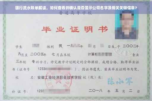 银行流水账单解读，如何查看并确认是否显示公司名字及相关关键信息？