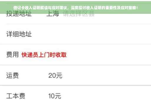 借记卡收入证明解读与应对建议，深度探讨收入证明的重要性及应对策略！