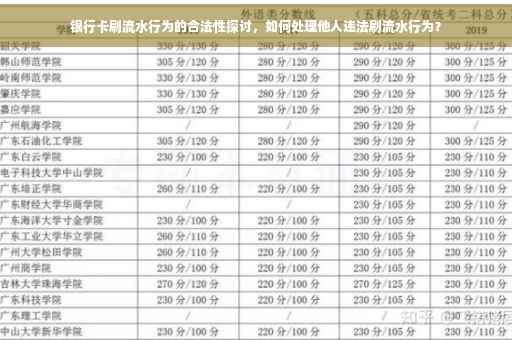 银行卡刷流水行为的合法性探讨，如何处理他人违法刷流水行为？