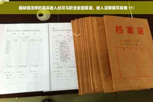 揭秘保洁师的真实收入状况与职业前景展望，收入证明撰写指南 ??✨